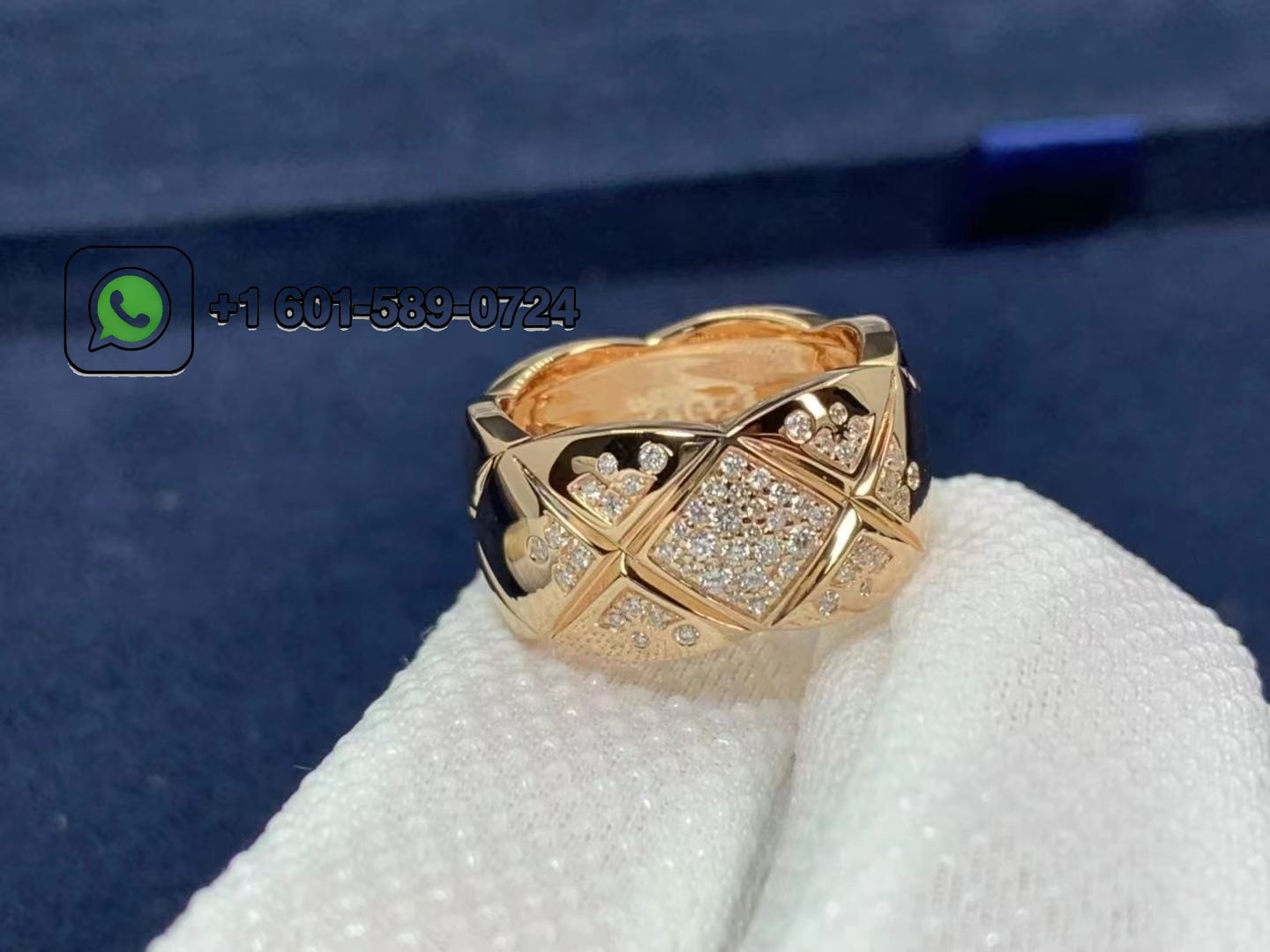 chanel beige rose gold diamond coco crush ring j11100 4