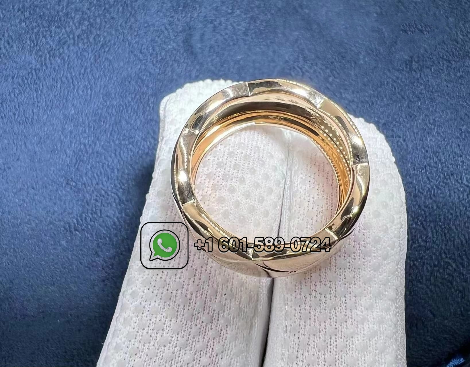 chanel coco crush ring quilted motif large version 18k beige gold j10818 6