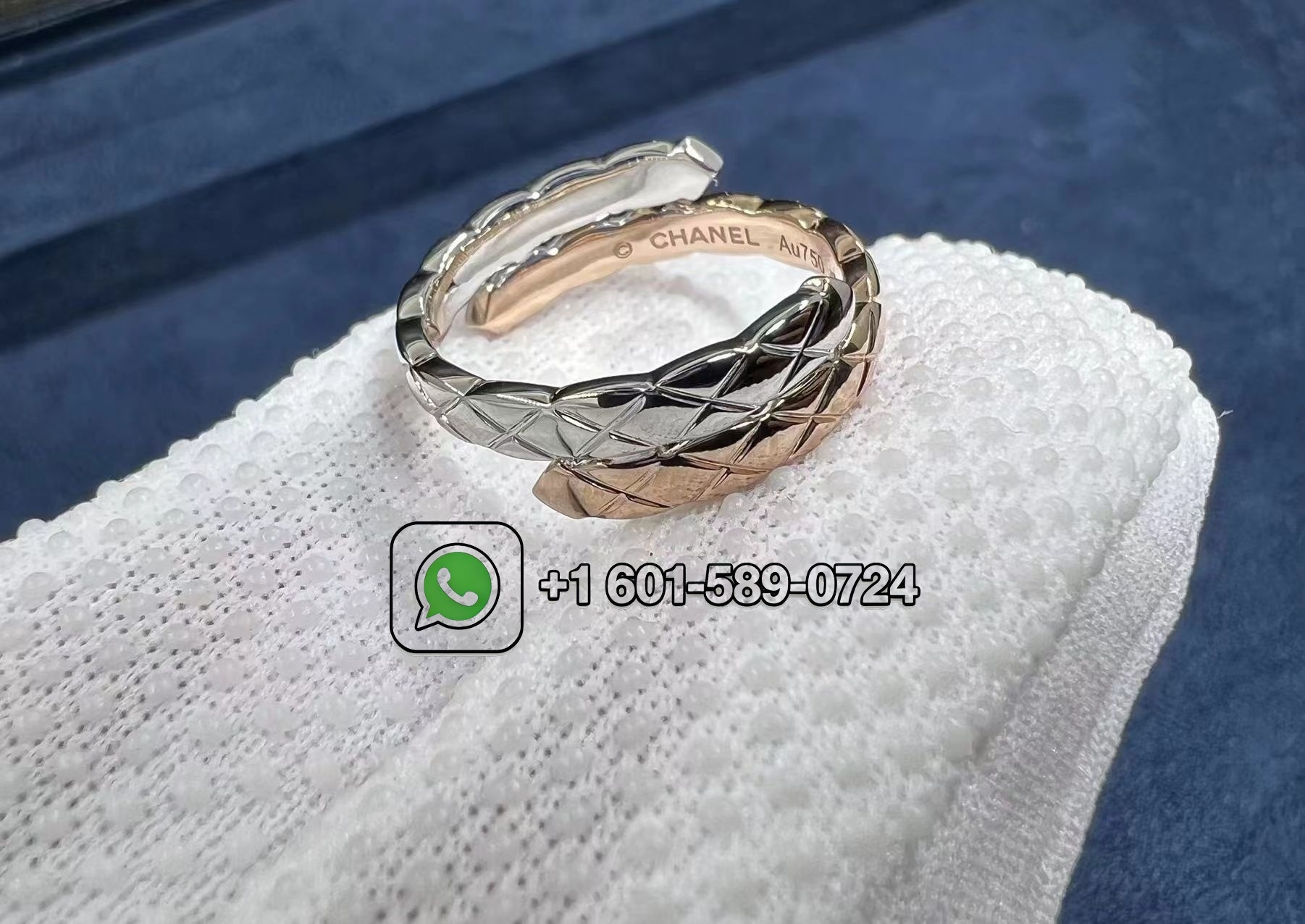 chanel coco crush toi et moi ring quilted motif small version 18k white and beige gold diamonds j11971 2