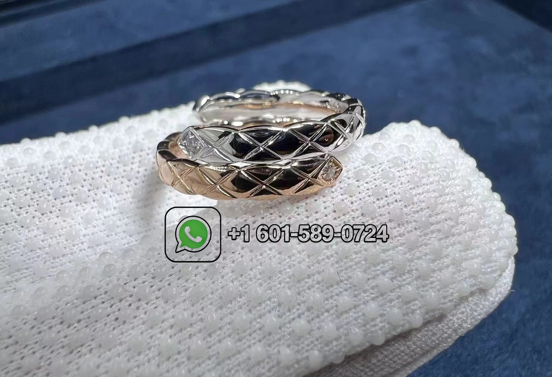 chanel coco crush toi et moi ring quilted motif small version 18k white and beige gold diamonds j11971 6