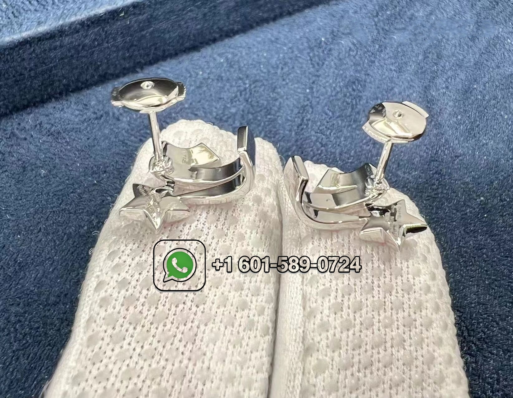 chanel etoile filante 18k white gold diamond earrings 2