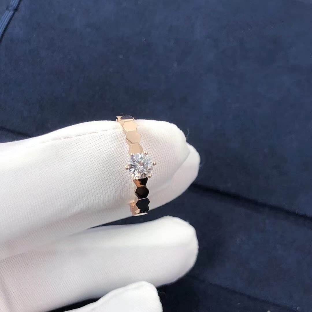 chaumet bee my love 18k rose gold diamond ring j4nc00