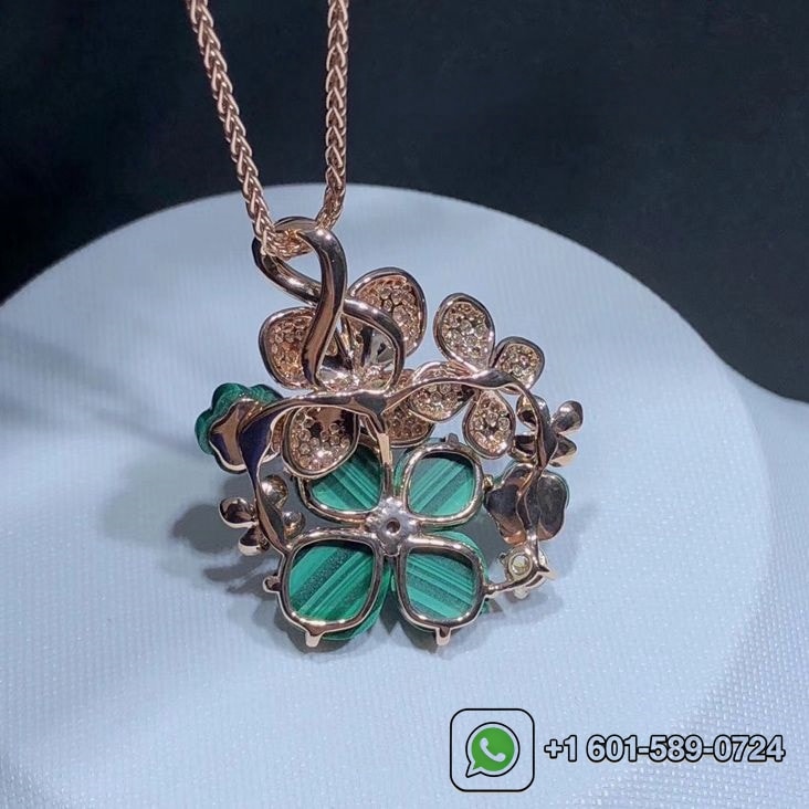 chaumet haumet hortensia 18k rose gold diamond pendant necklace 083550 3
