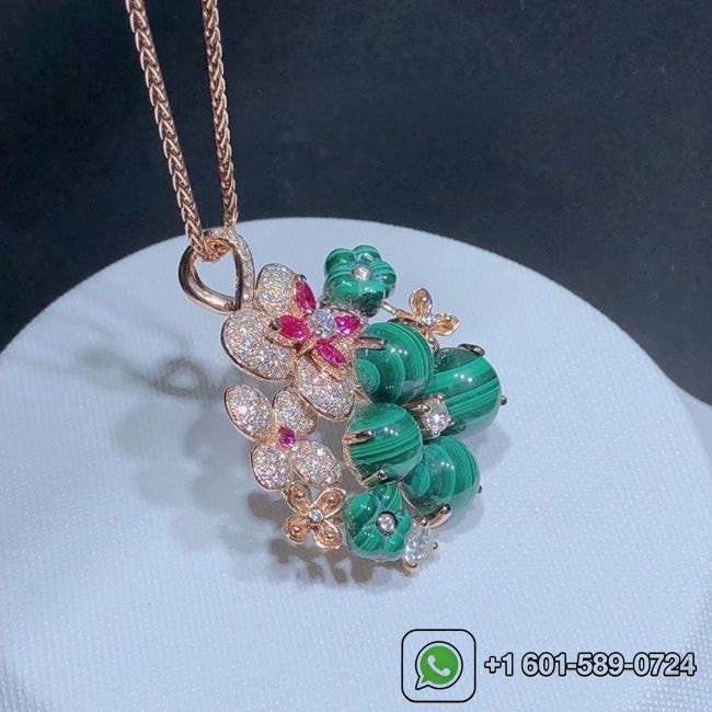 chaumet haumet hortensia 18k rose gold diamond pendant necklace 083550 4
