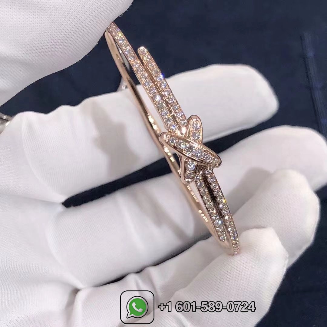 chaumet jeux de liens 18k rose gold diamonds bracelet 082180 1