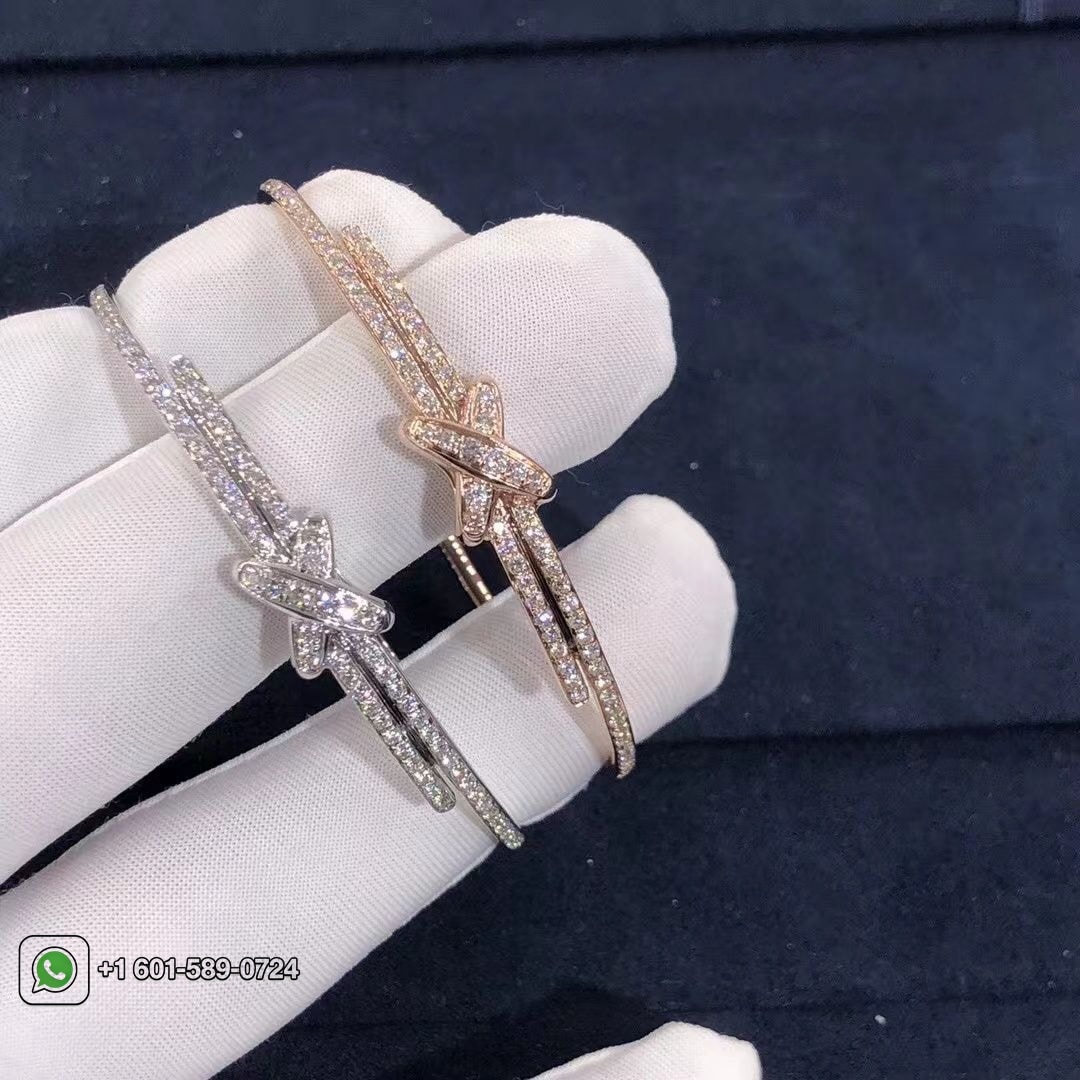 chaumet jeux de liens 18k rose gold diamonds bracelet 082180 3