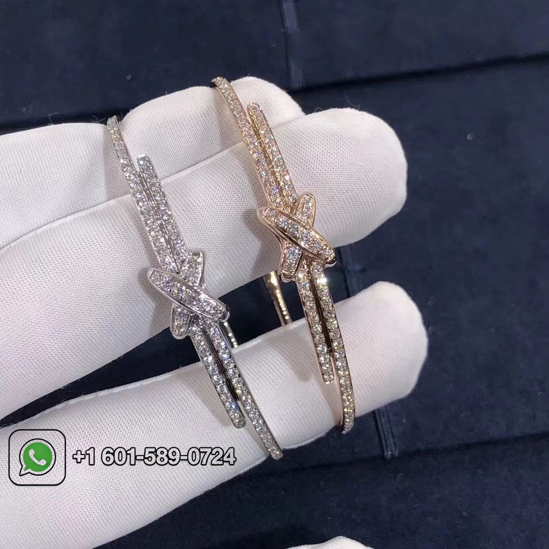 chaumet jeux de liens 18k rose gold diamonds bracelet 082180 4