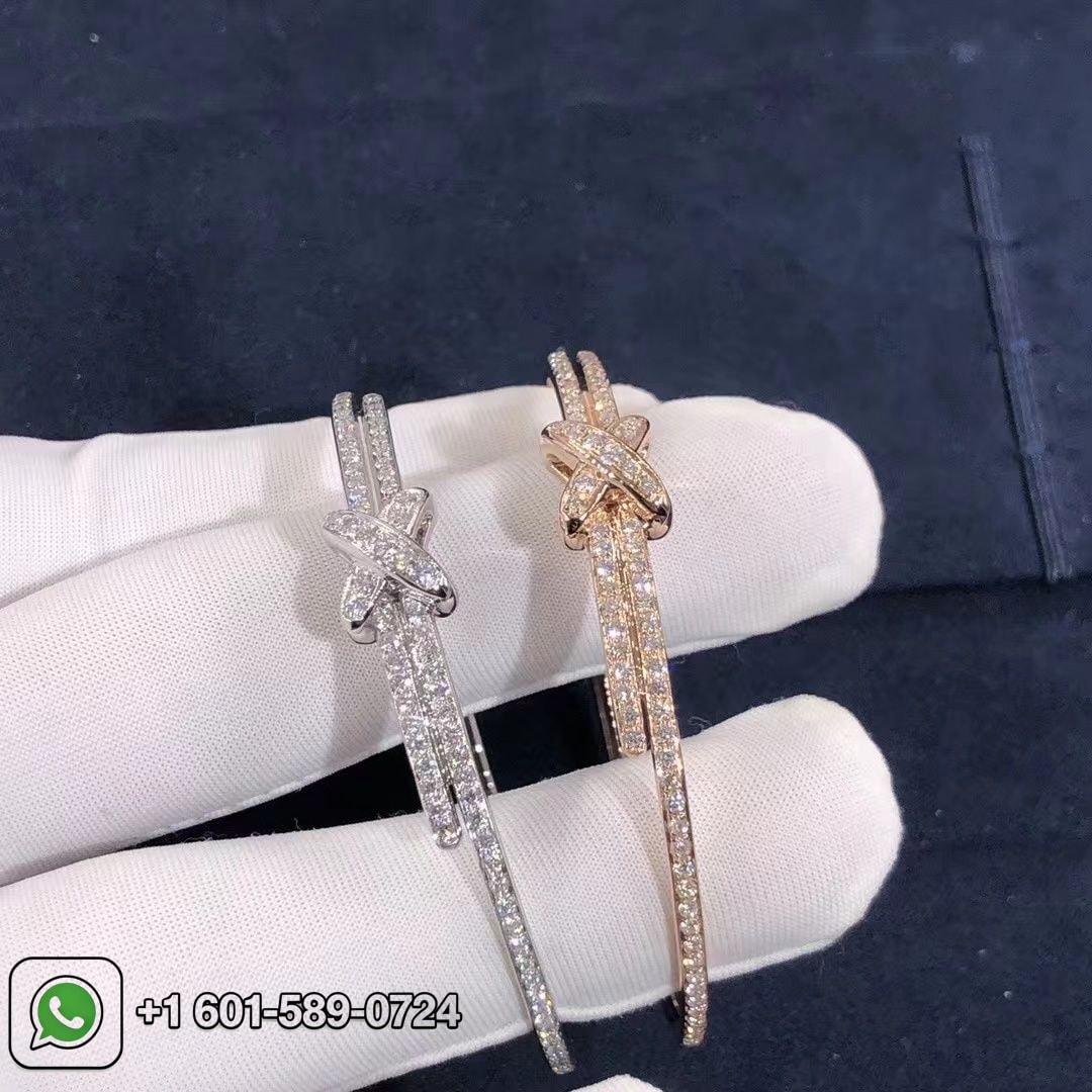 chaumet jeux de liens 18k rose gold diamonds bracelet 082180 5