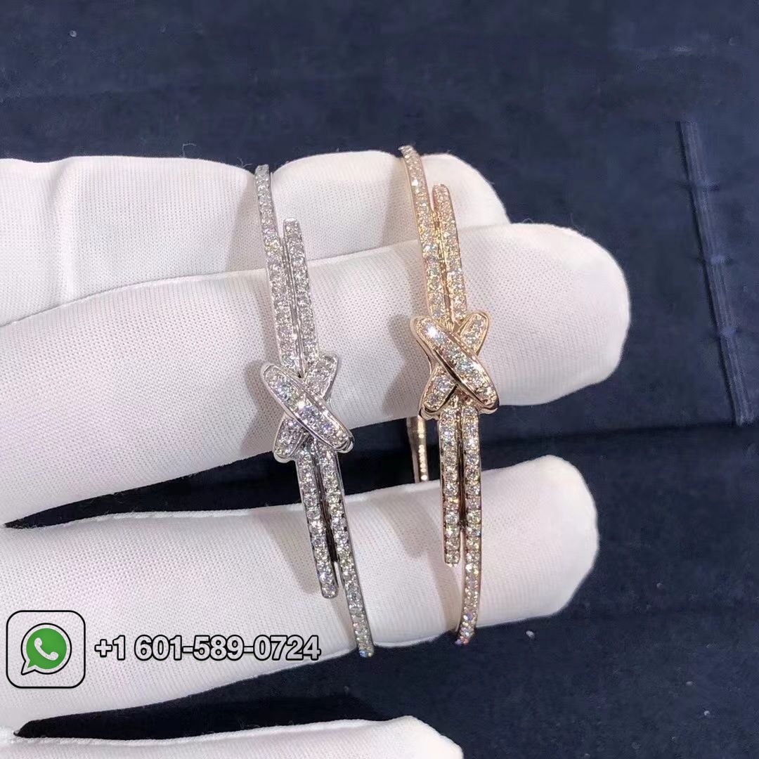 chaumet jeux de liens 18k rose gold diamonds bracelet 082180 6