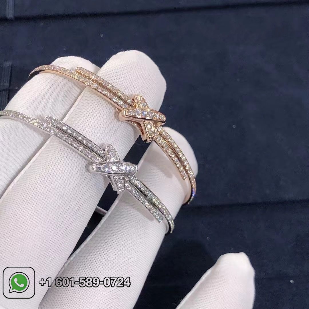 chaumet jeux de liens 18k rose gold diamonds bracelet 082180 7