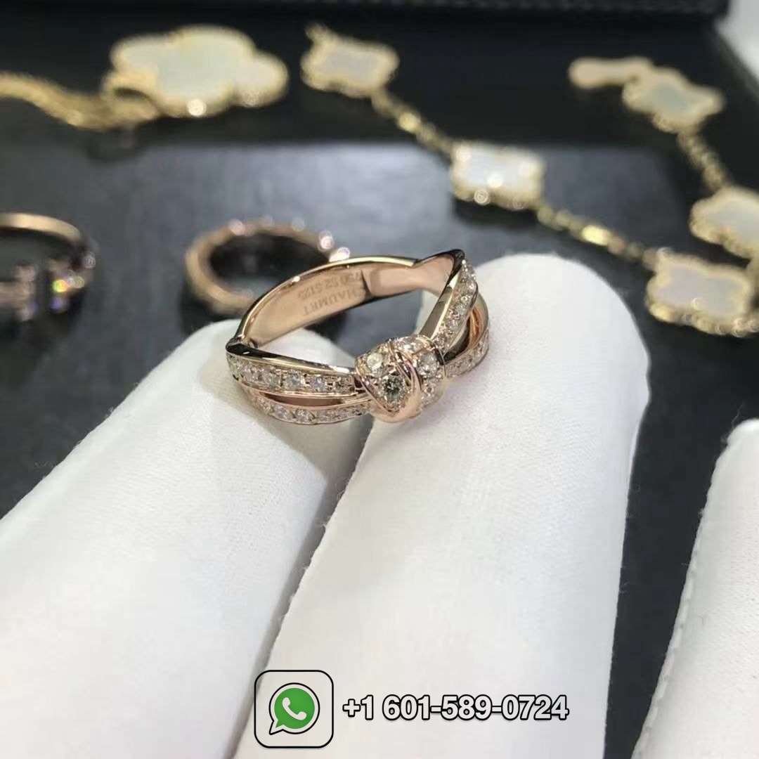 chaumet liens seduction 18k rose gold diamonds ring 083056 1