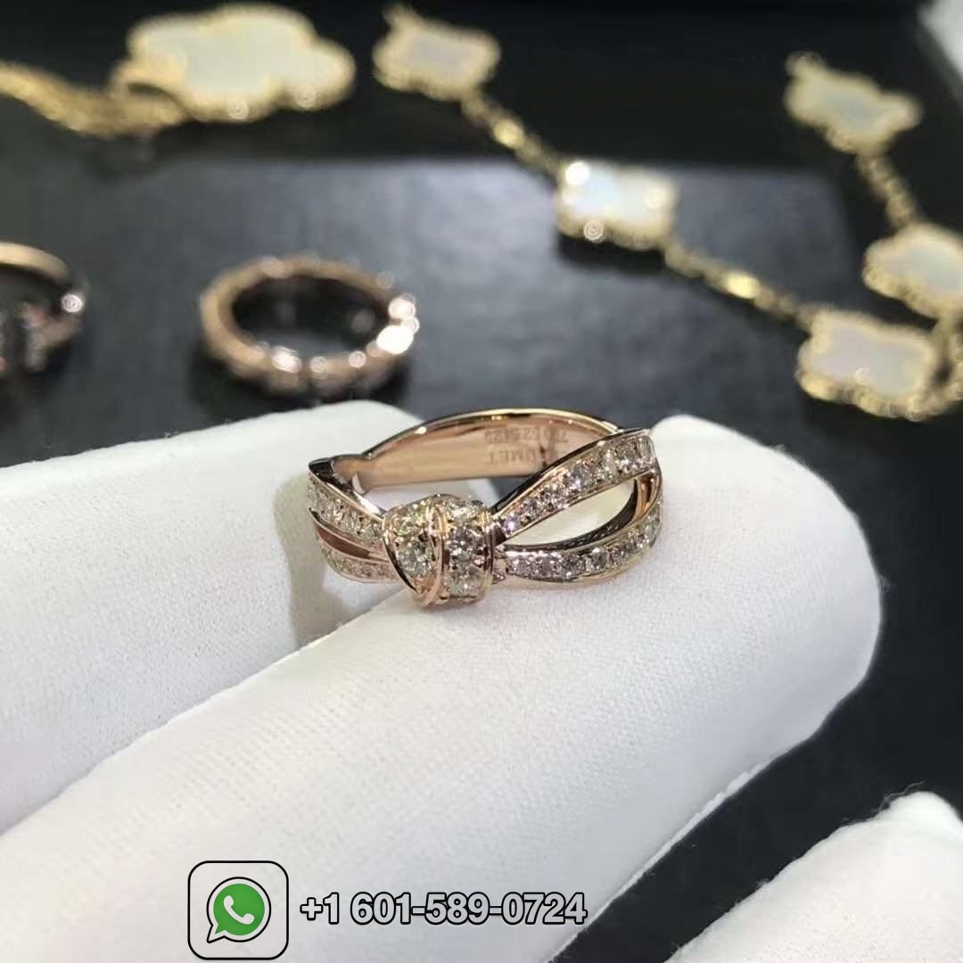 chaumet liens seduction 18k rose gold diamonds ring 083056 2