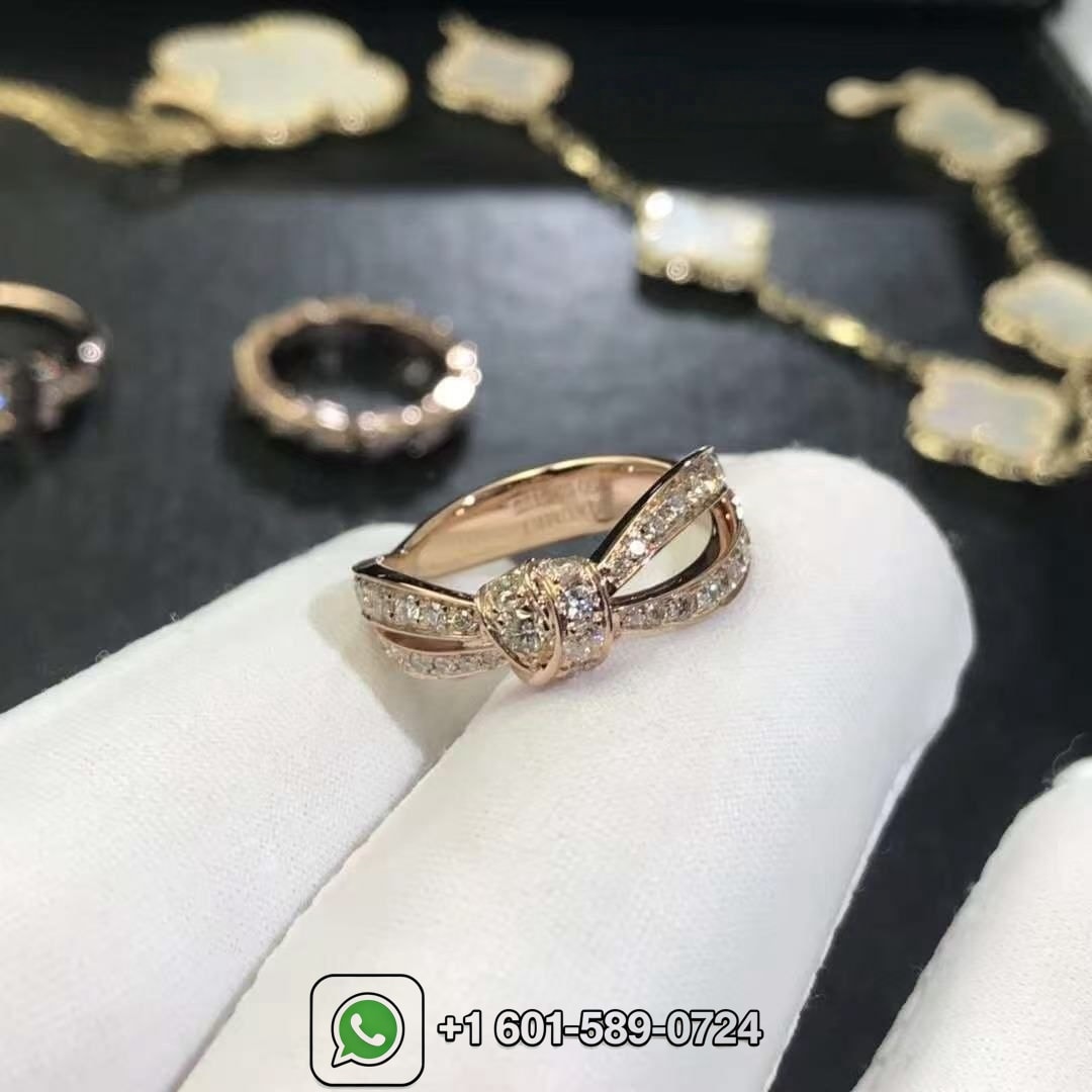 chaumet liens seduction 18k rose gold diamonds ring 083056 3