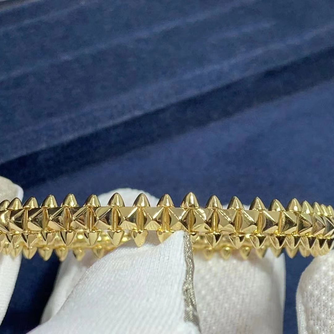 custom cartier clash de cartier solid 18k yellow gold 8mm medium model bracelet b6065217