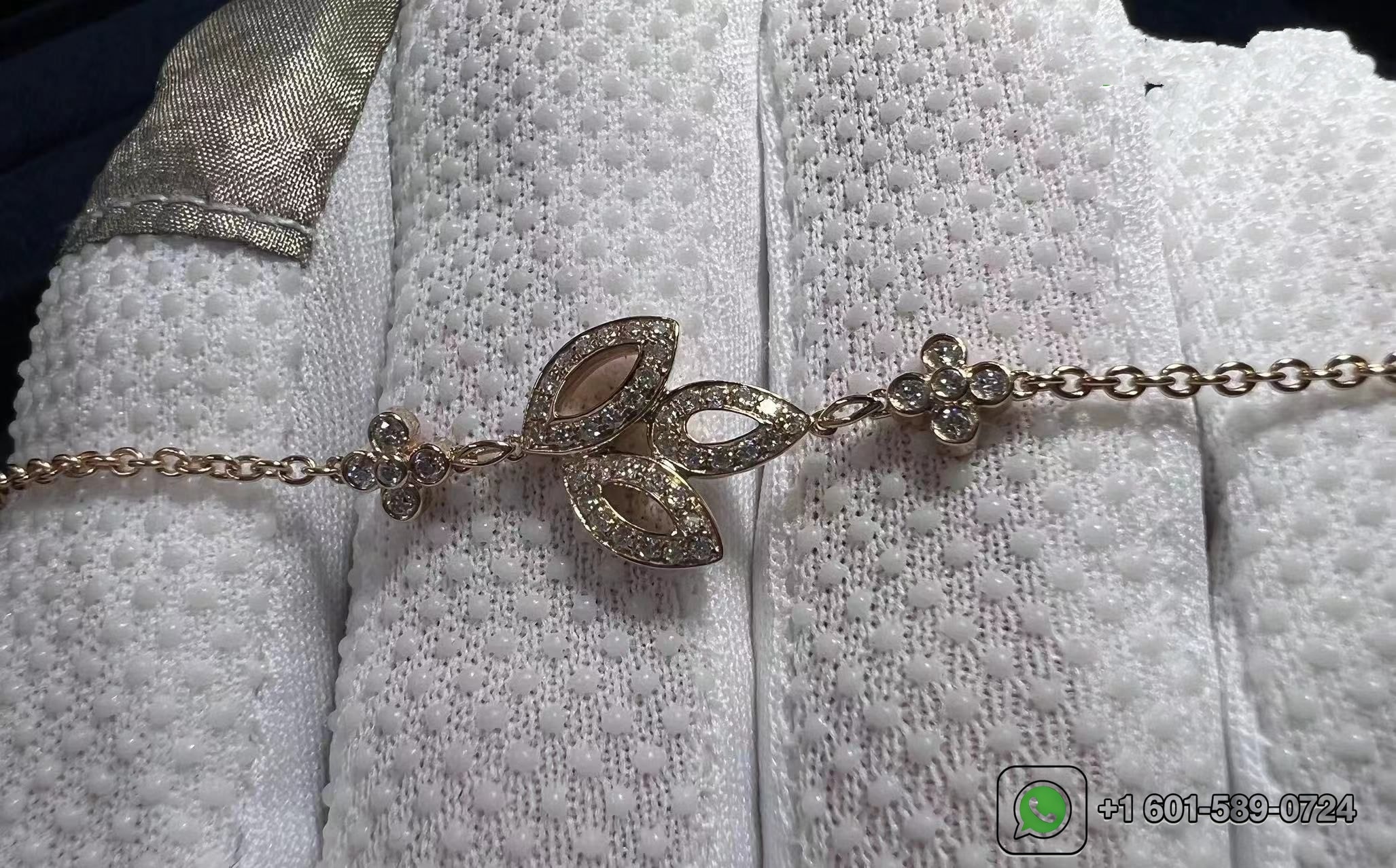 custom harry winston lily cluster 18k rose gold diamond bracelet 2