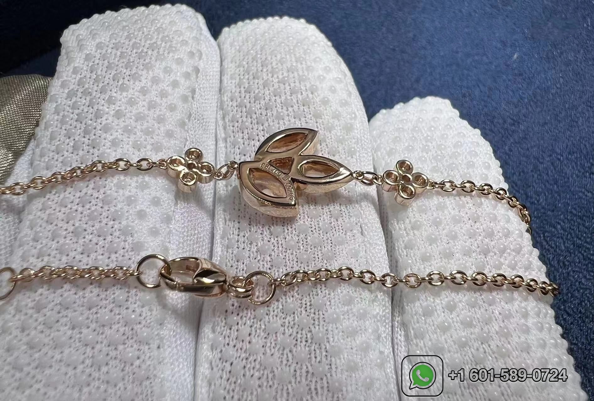 custom harry winston lily cluster 18k rose gold diamond bracelet 5