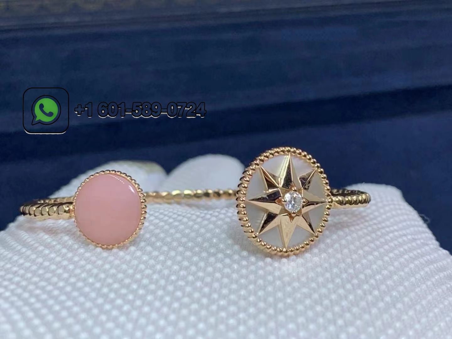 dior 18k mother of pearl opal diamond rose des vents bracelet jrdv95111 0000 3