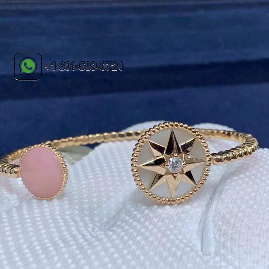 dior 18k mother of pearl opal diamond rose des vents bracelet jrdv95111 0000
