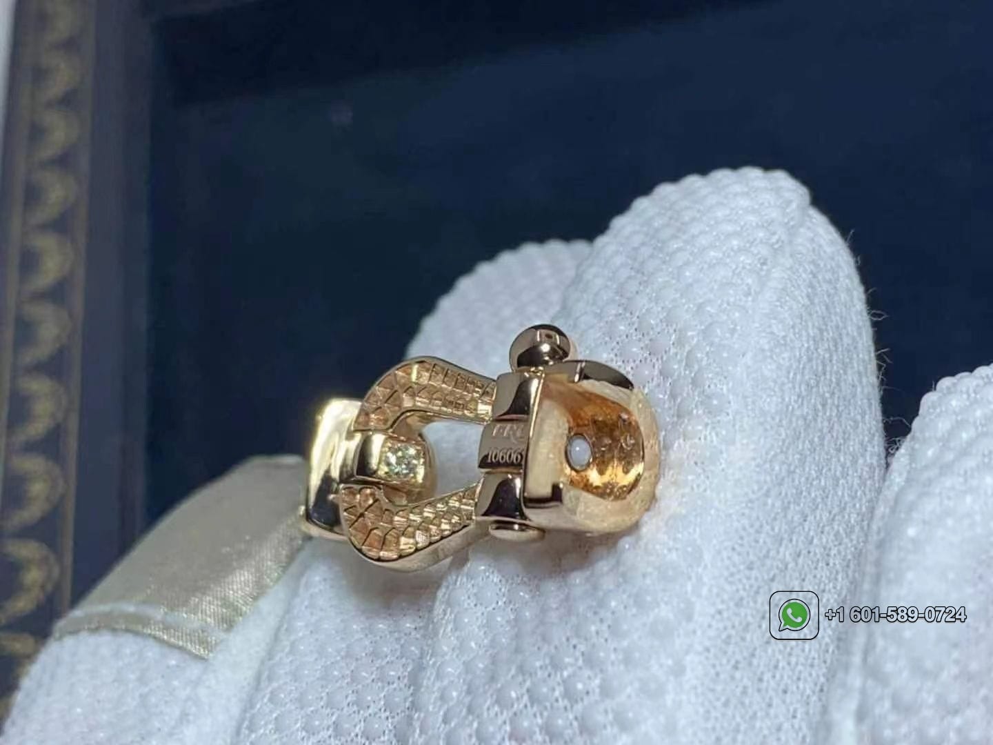 fred force 10 18k rose gold and diamonds large model bracelet 2