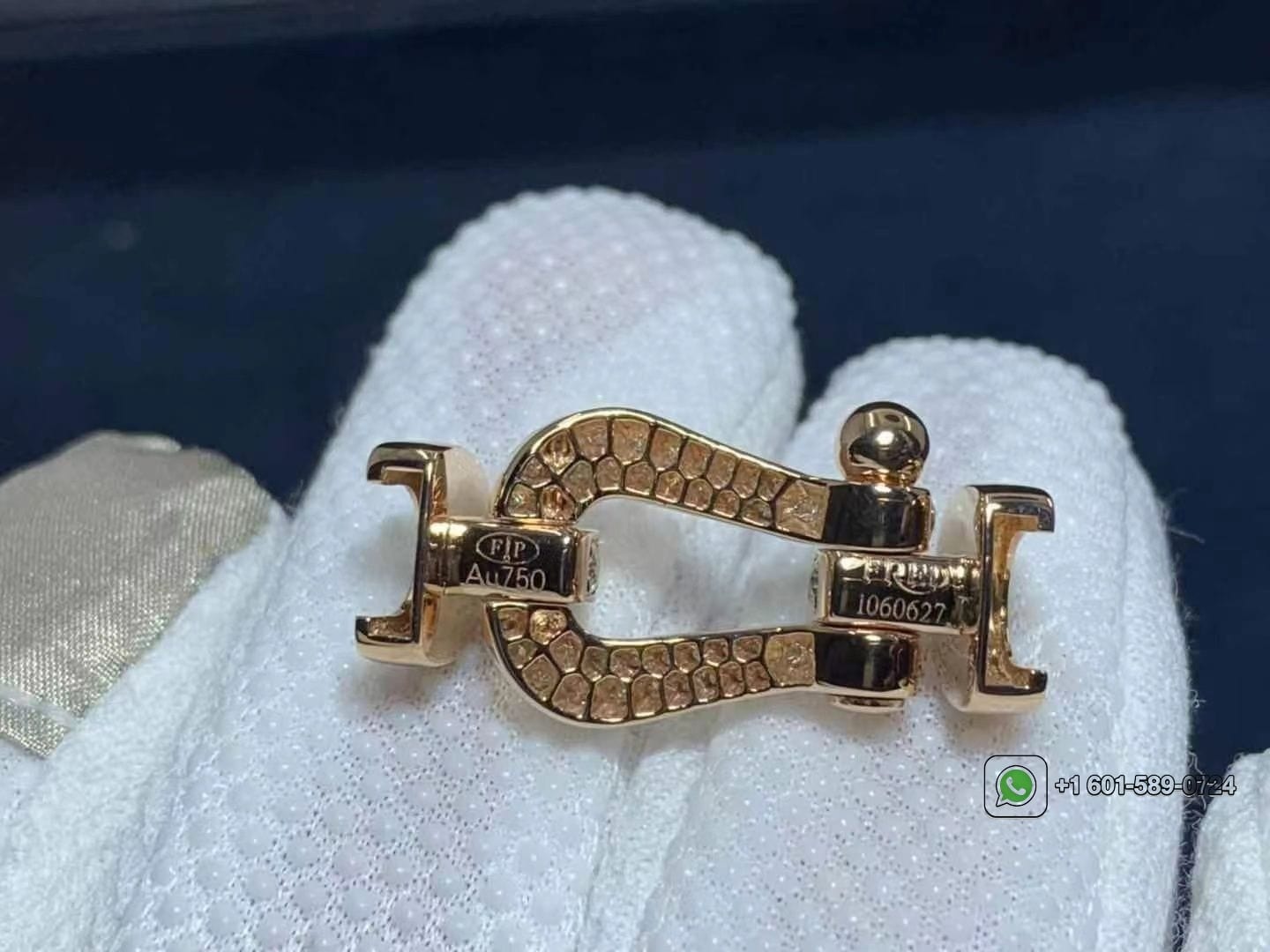 fred force 10 18k rose gold and diamonds large model bracelet 4