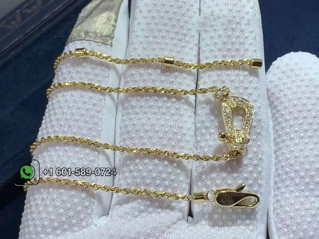 fred force 10 pendant 18k yellow gold and diamonds medium model 1