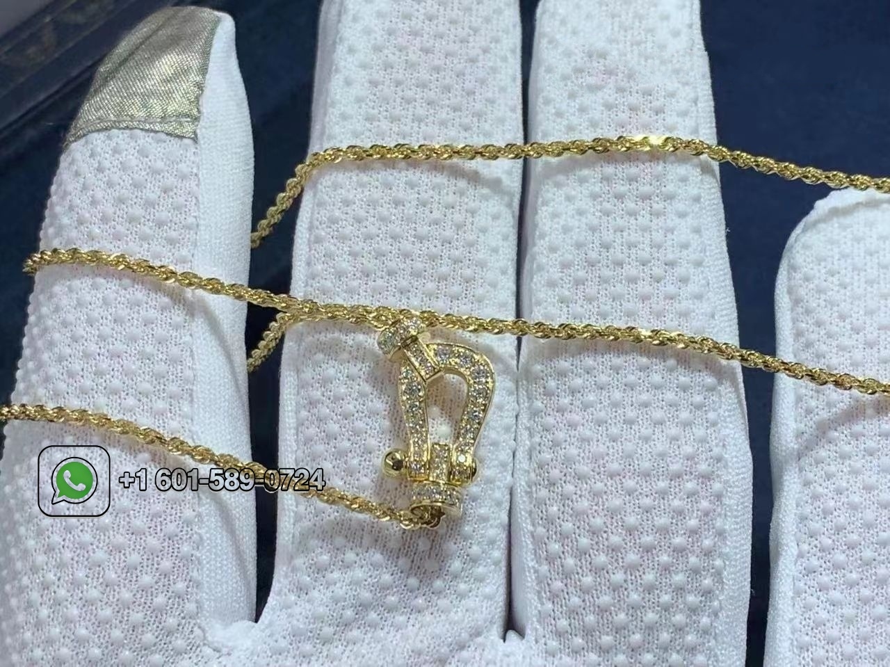 fred force 10 pendant 18k yellow gold and diamonds medium model 2