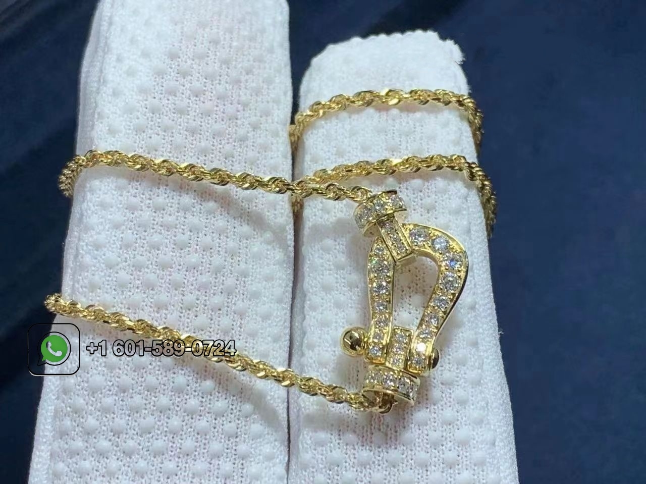 fred force 10 pendant 18k yellow gold and diamonds medium model 3