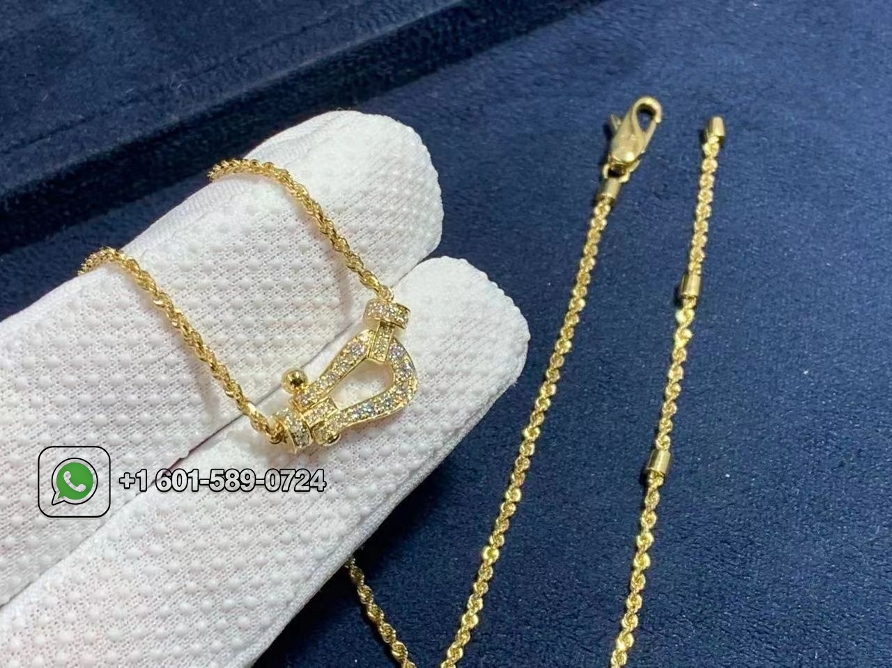 fred force 10 pendant 18k yellow gold and diamonds medium model 5