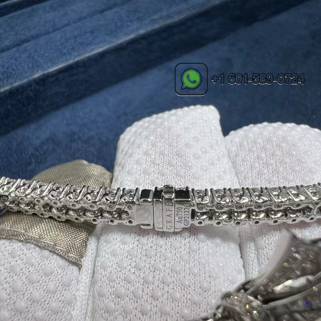 graff tildas bow classic diamond double strand 18k white gold bracelet rgb314 1