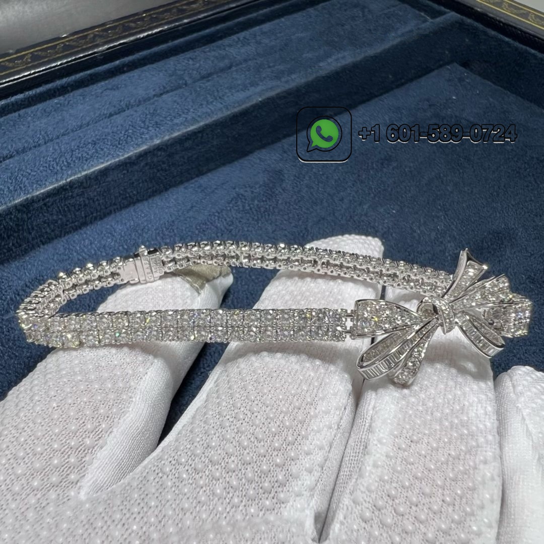 graff tildas bow classic diamond double strand 18k white gold bracelet rgb314 3