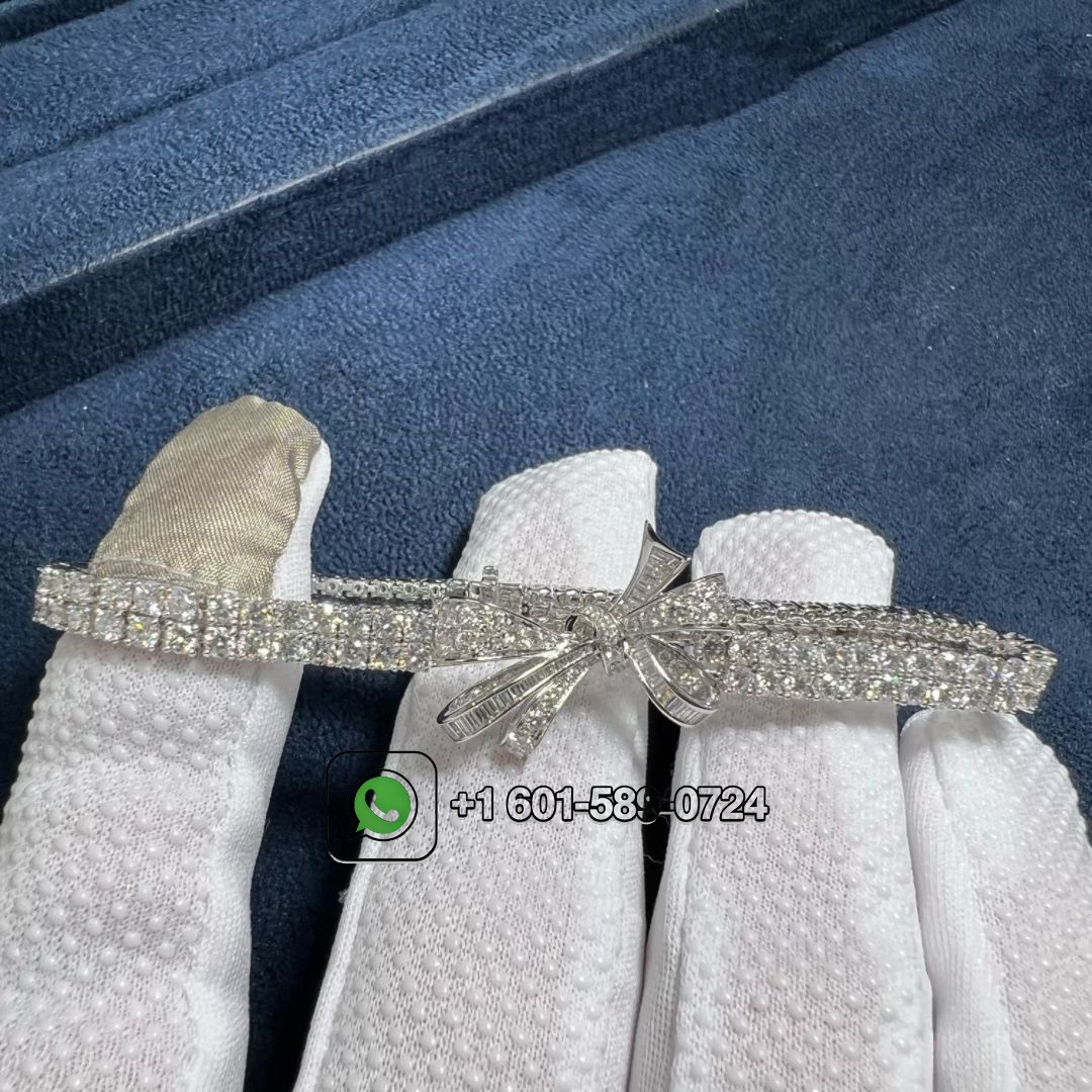 graff tildas bow classic diamond double strand 18k white gold bracelet rgb314 7