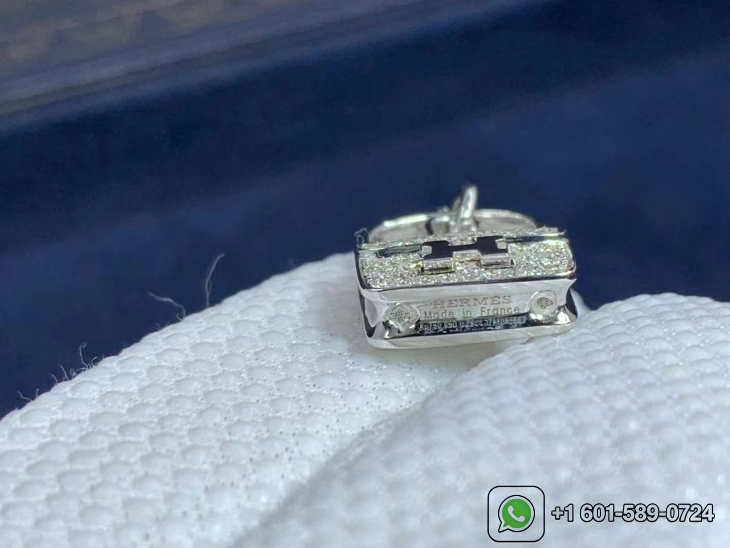 hermes 18k white gold and diamond constance amulette small pendant h110079b 00 1