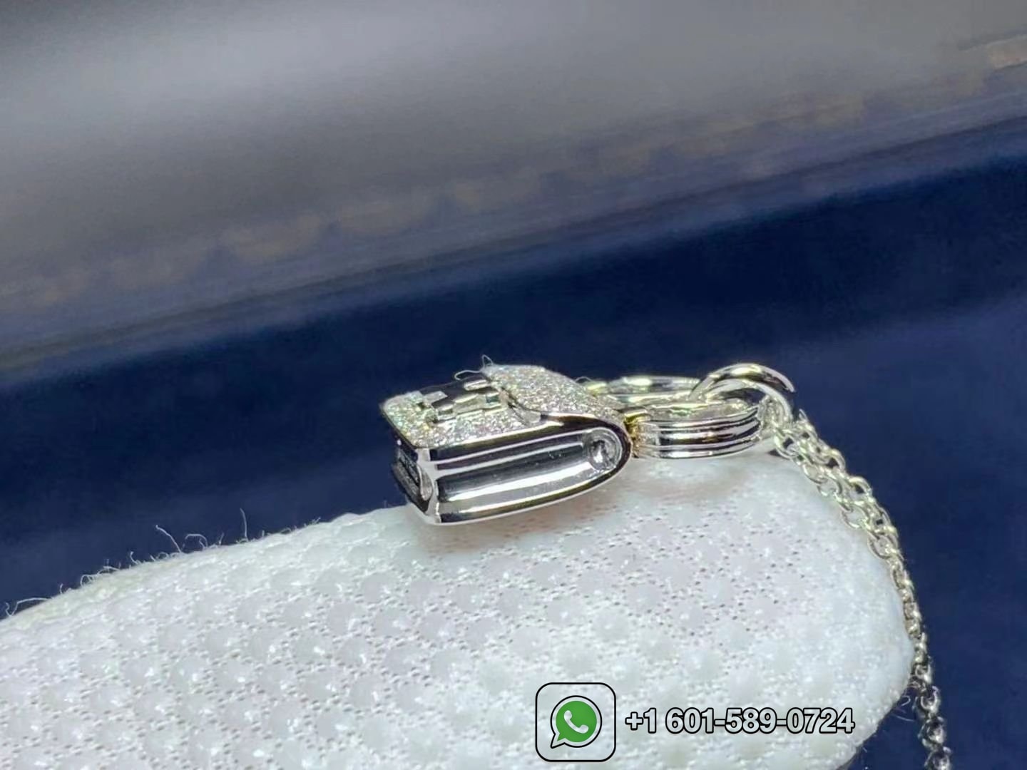 hermes 18k white gold and diamond constance amulette small pendant h110079b 00 2