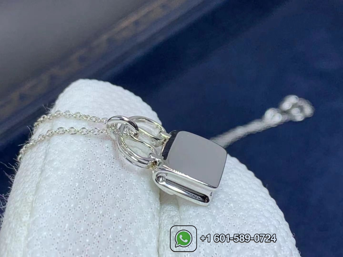 hermes 18k white gold and diamond constance amulette small pendant h110079b 00 3