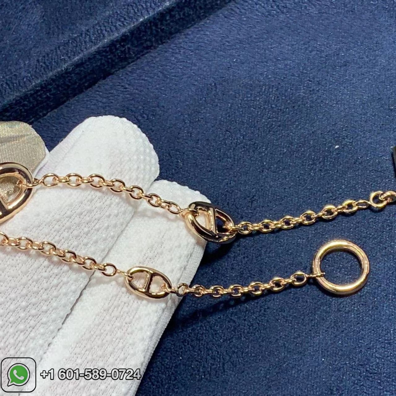hermes farandole 18k yellow gold drop small model bracelet h107570b 00sh 6