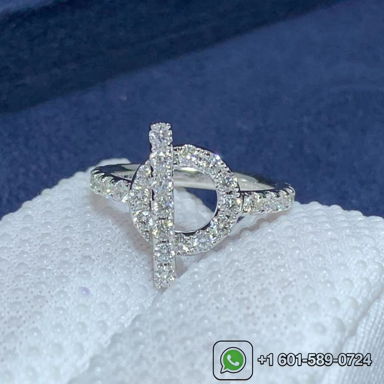 hermes finesse diamond 18k white gold ring 1