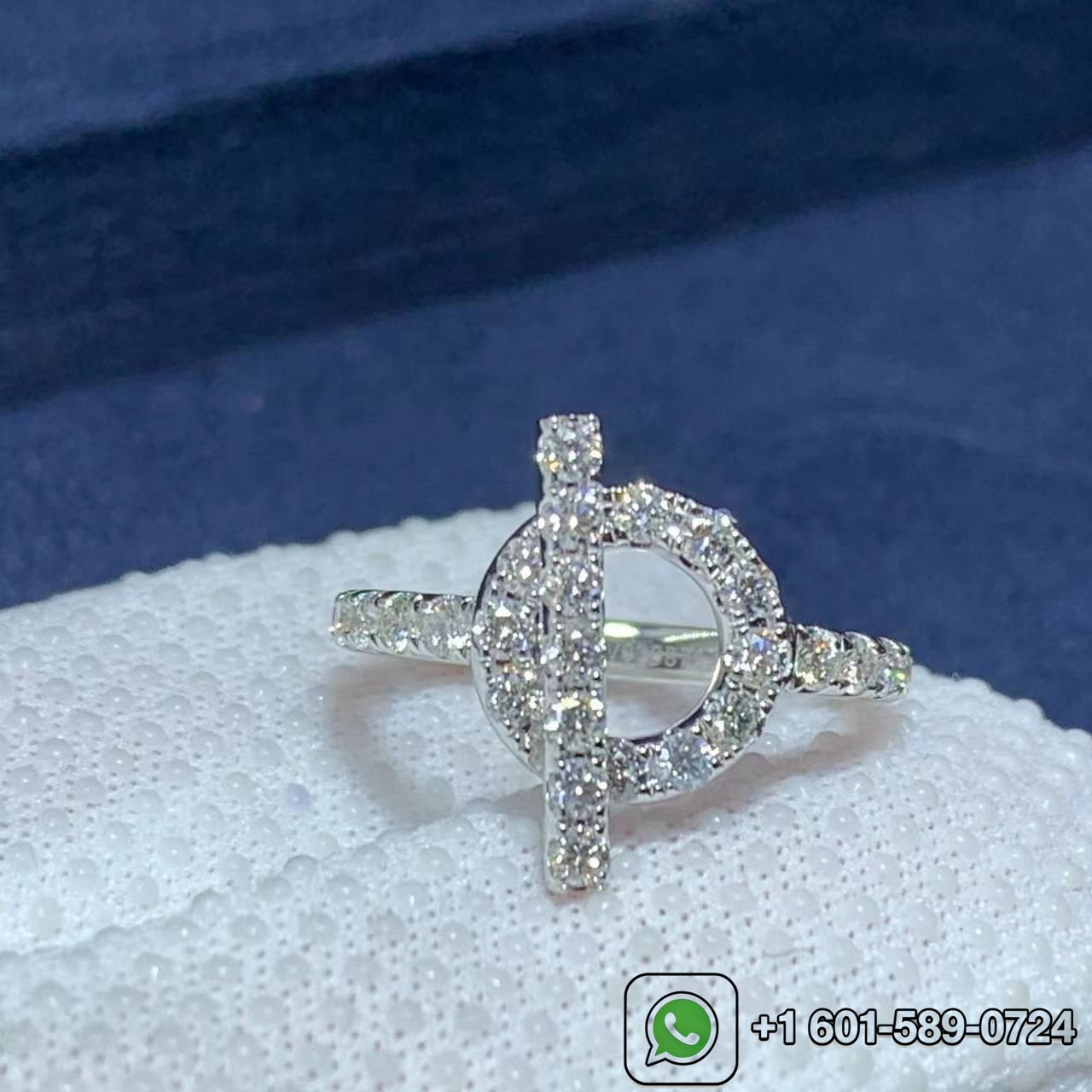 hermes finesse diamond 18k white gold ring 2