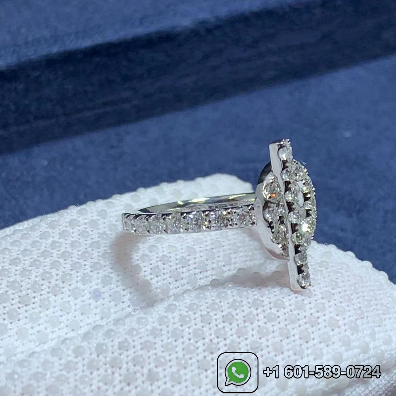 hermes finesse diamond 18k white gold ring 3