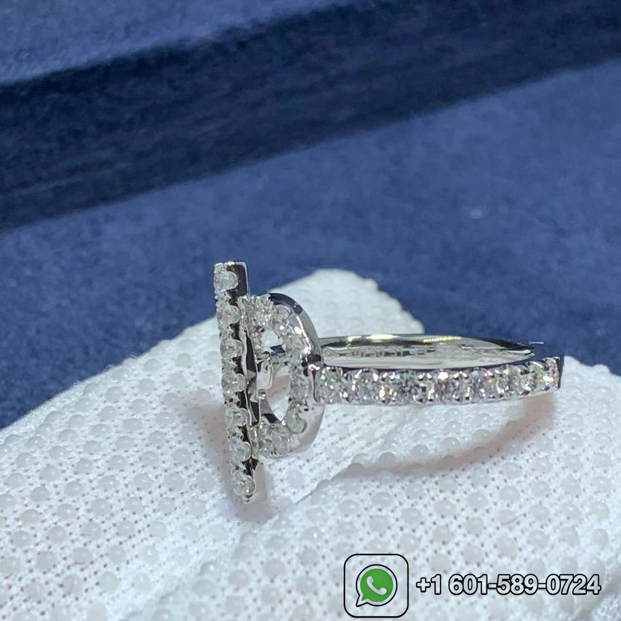 hermes finesse diamond 18k white gold ring 4