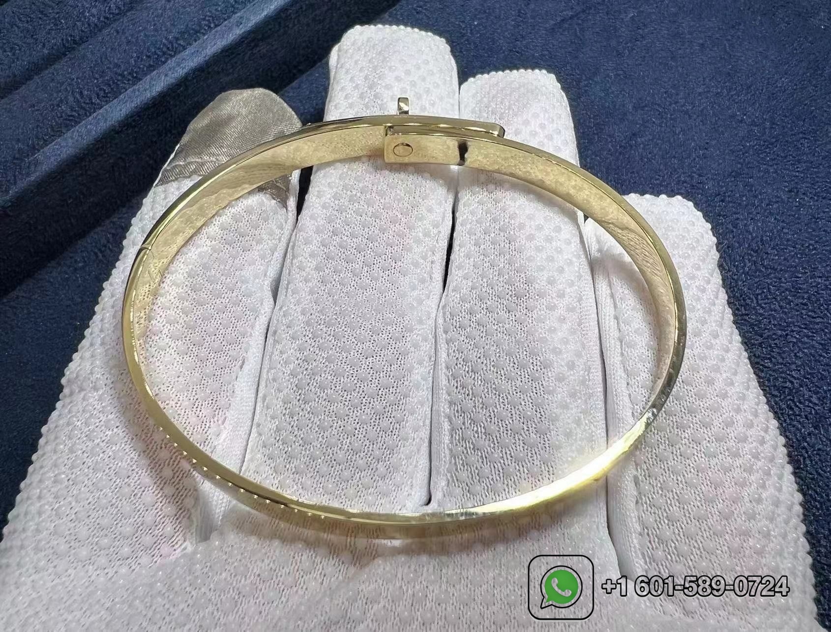 hermes kelly 18k yellow gold set with diamonds bracelet h214456b 4