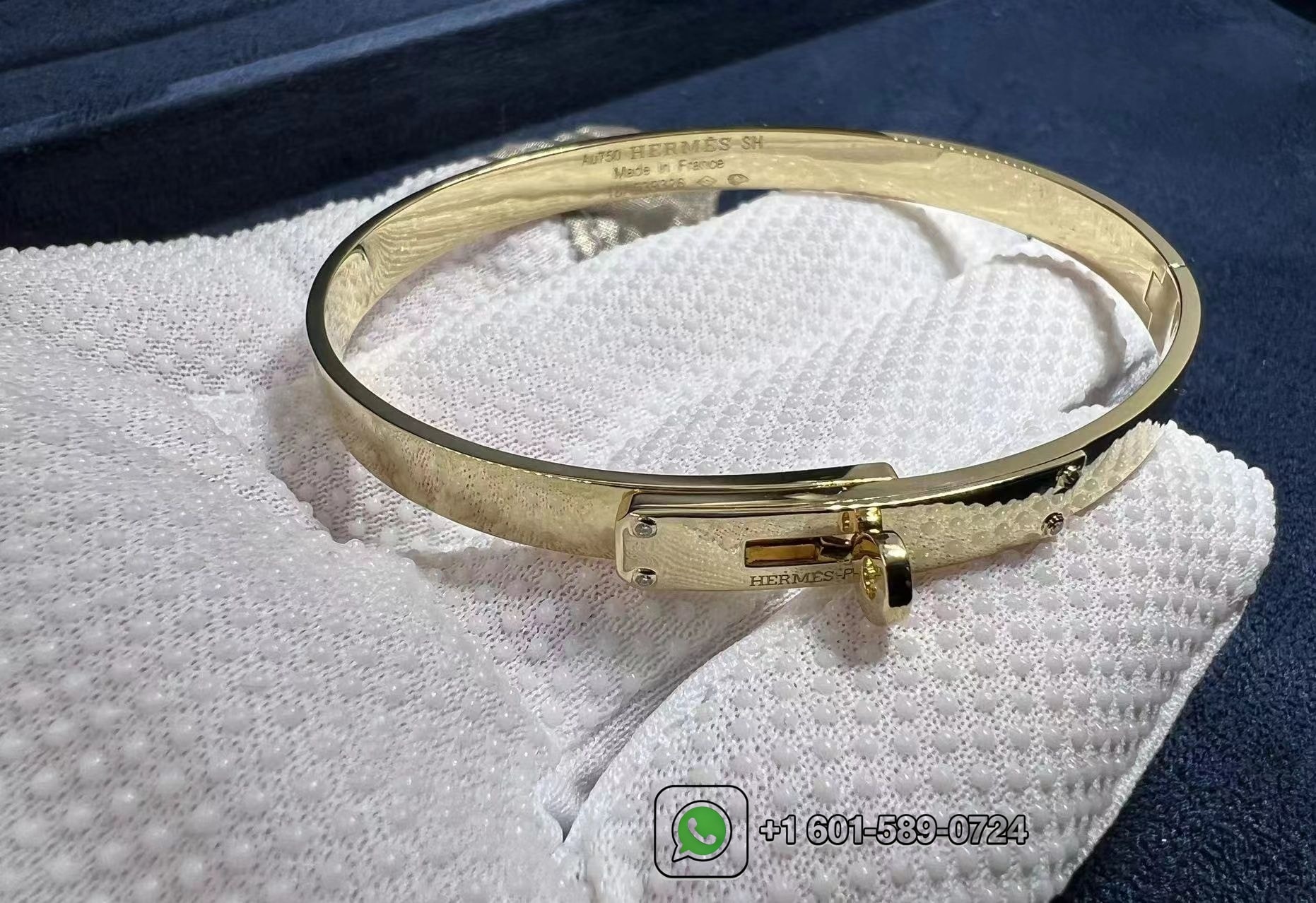 hermes kelly 18k yellow gold set with diamonds bracelet h214456b 6