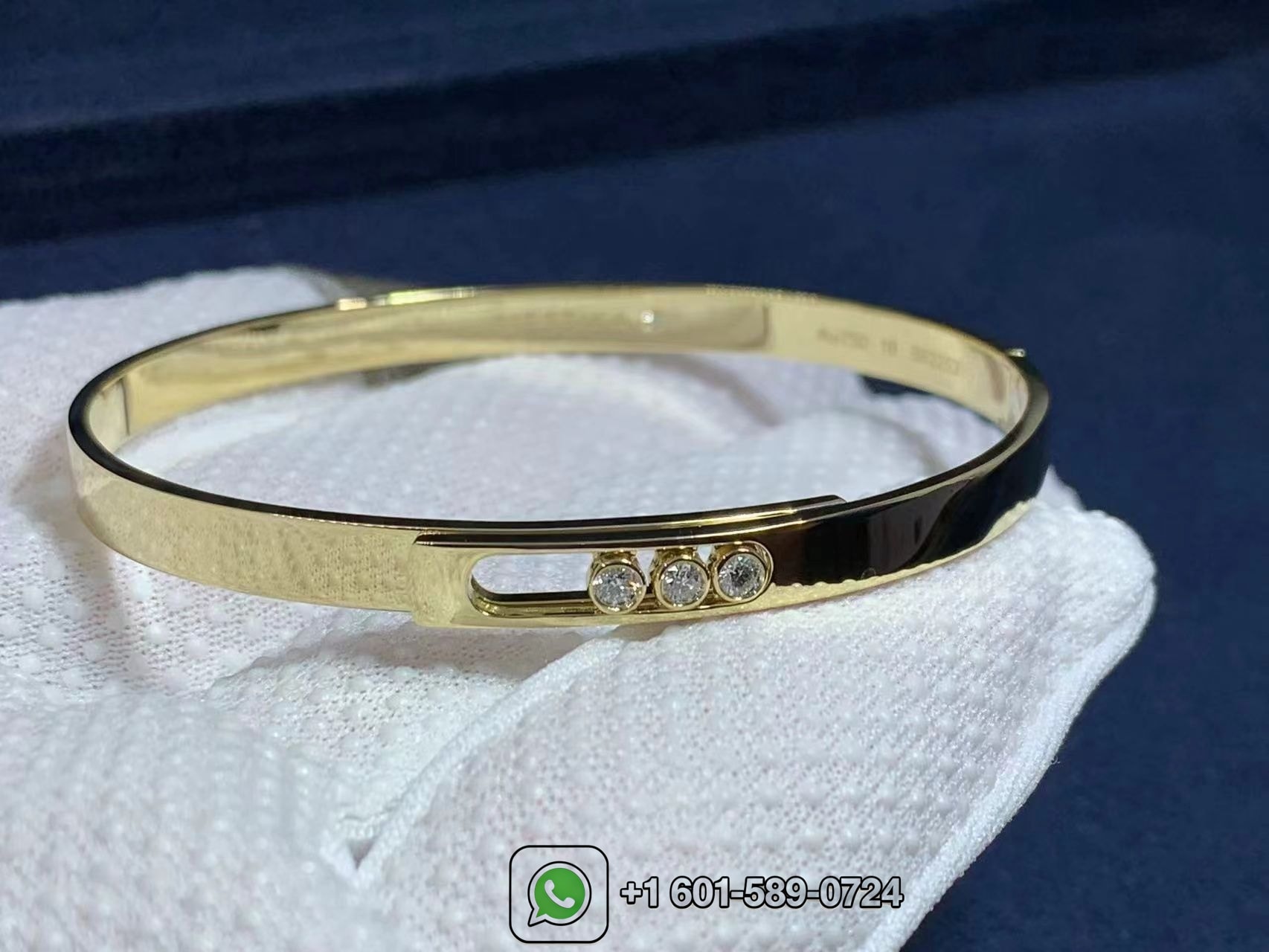 messika 18k yellow gold 3 diamond move noa bangle bracelet 10092 yg 2
