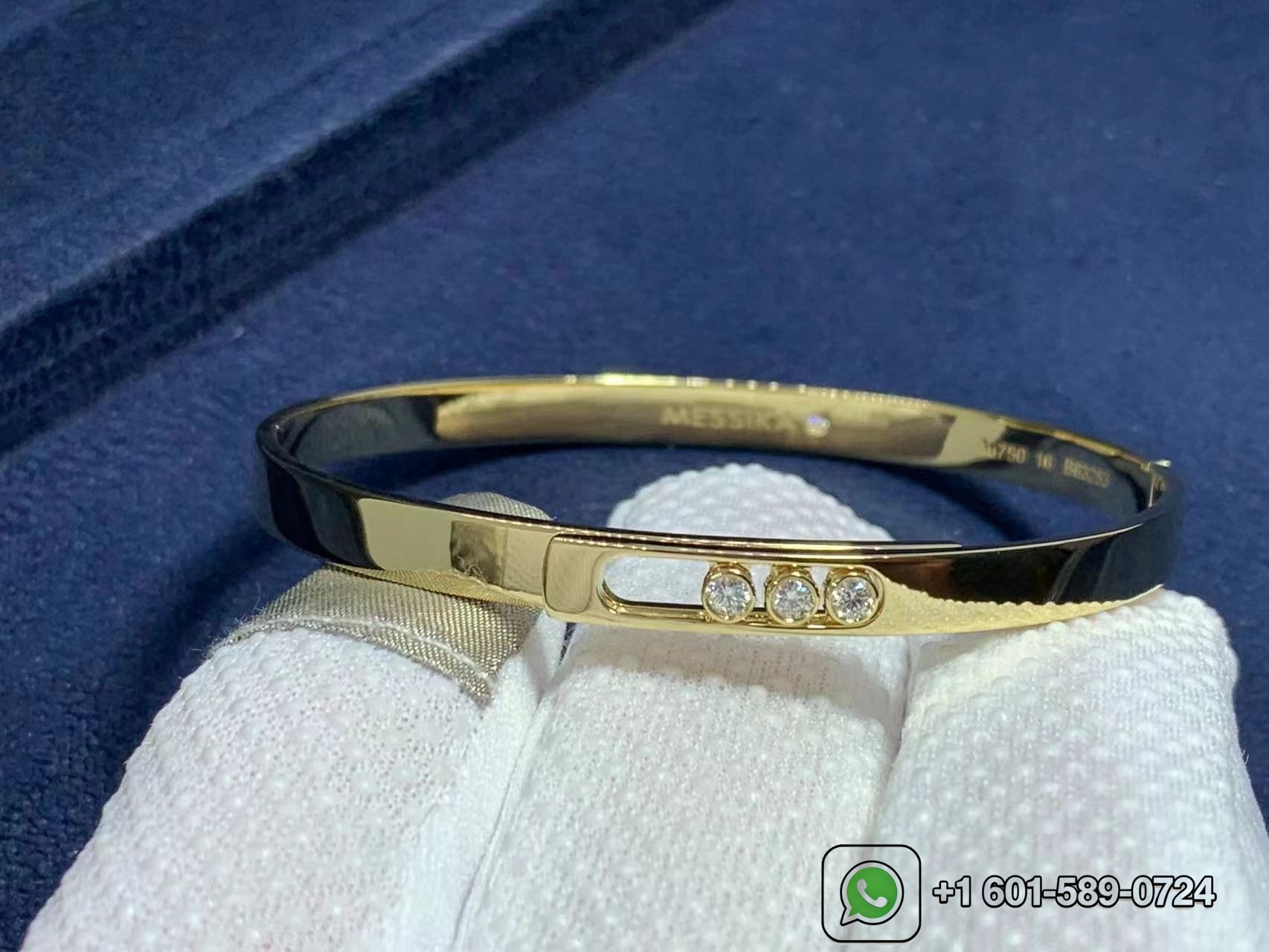 messika 18k yellow gold 3 diamond move noa bangle bracelet 10092 yg 6