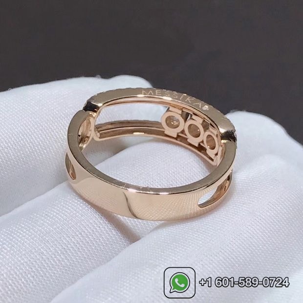 messika 18k rose gold move classique pave diamond ring 04000 3