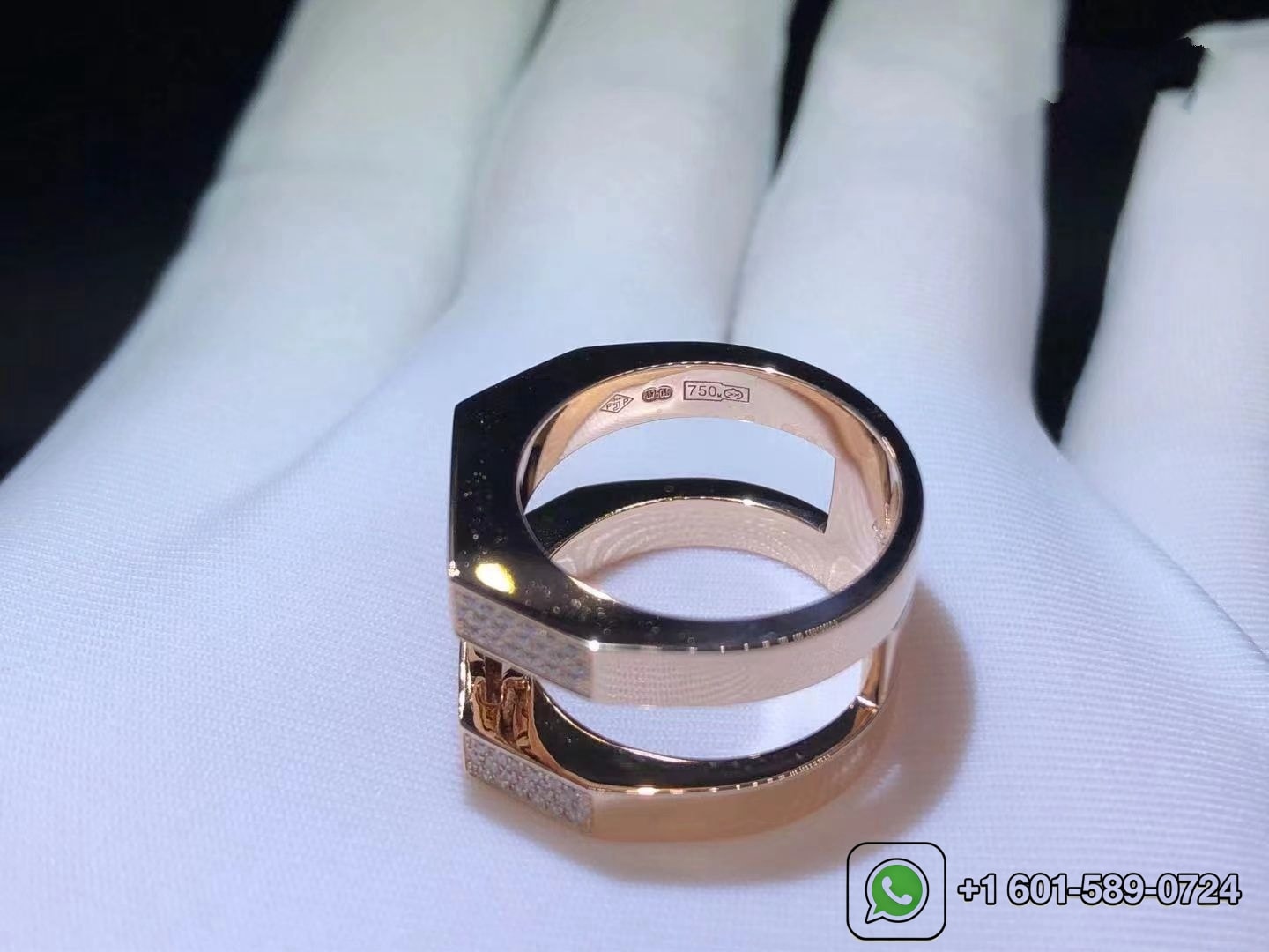 messika 18k rose gold move pei pave ring 1