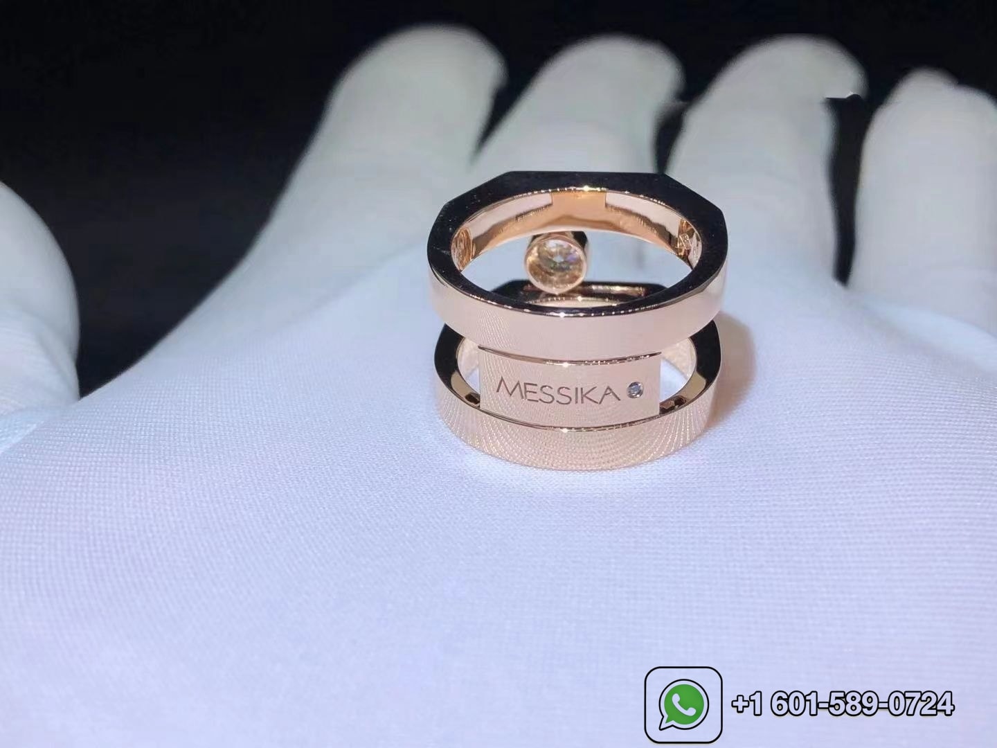 messika 18k rose gold move pei pave ring 3
