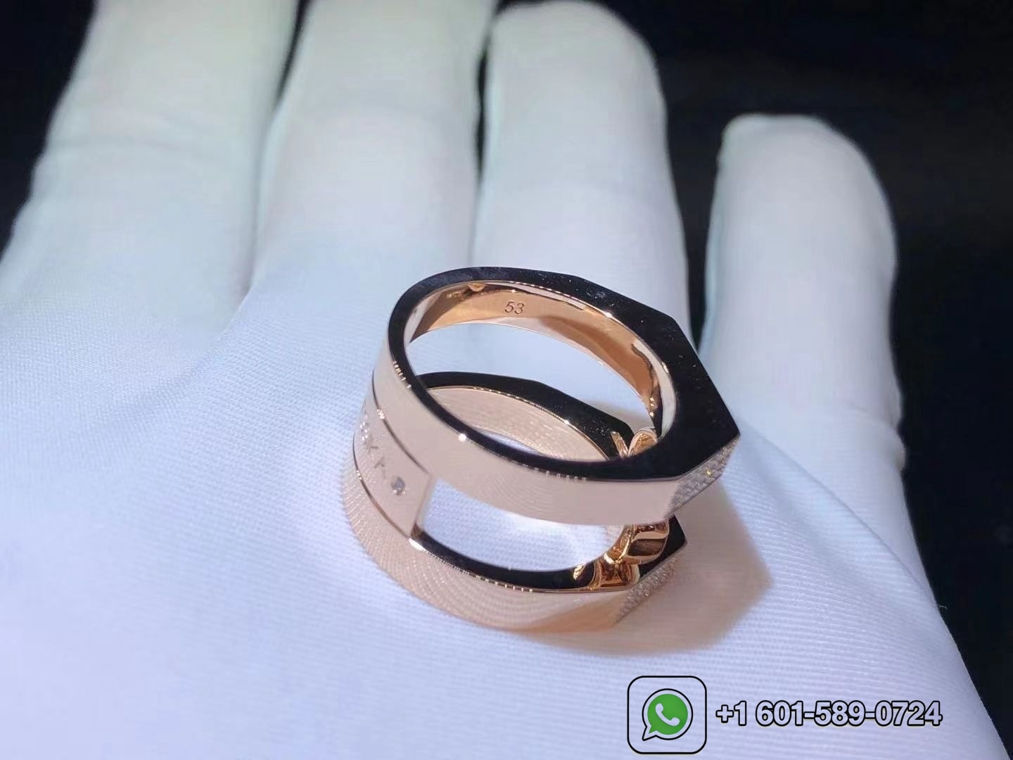 messika 18k rose gold move pei pave ring 4