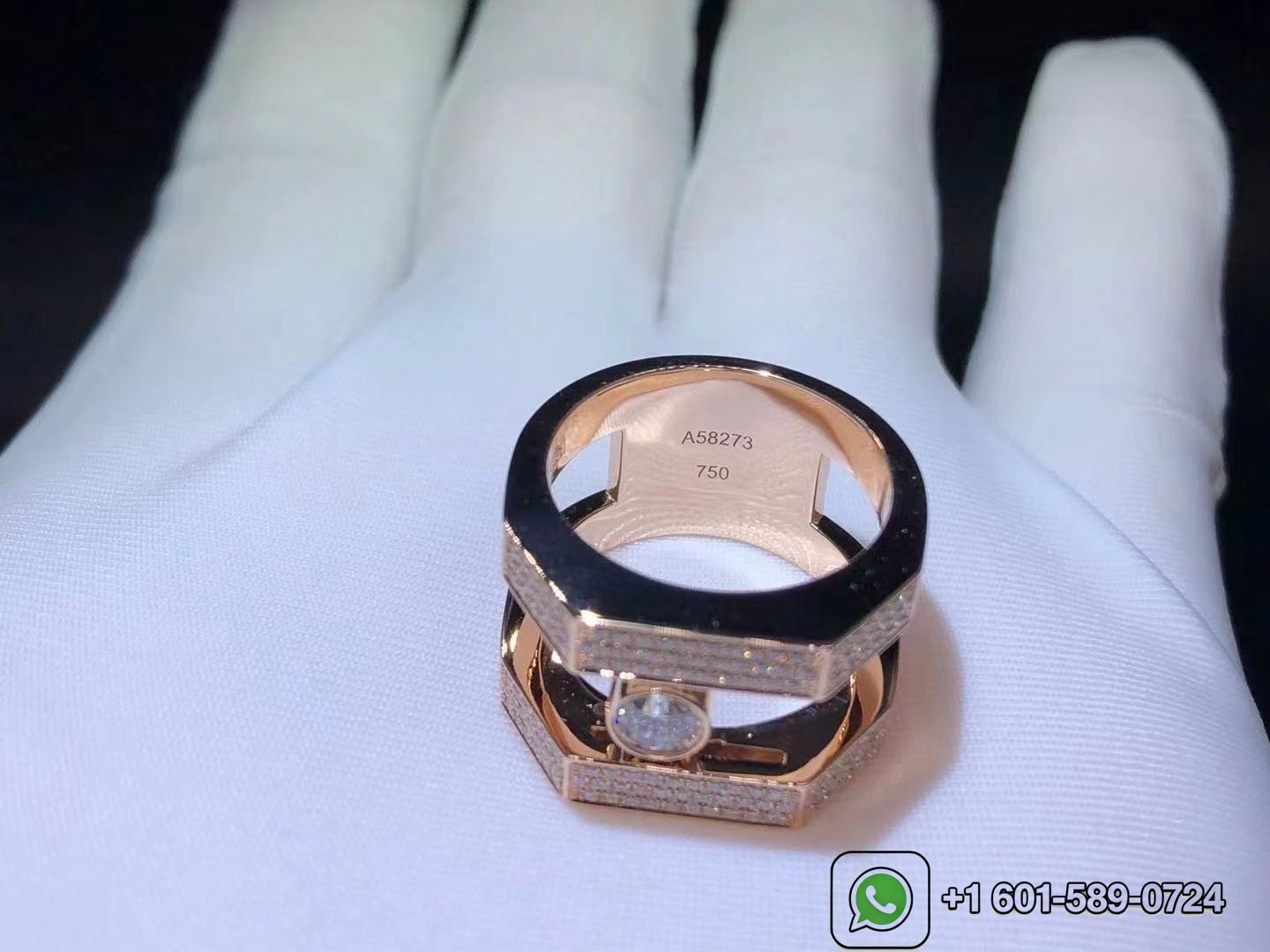 messika 18k rose gold move pei pave ring 5