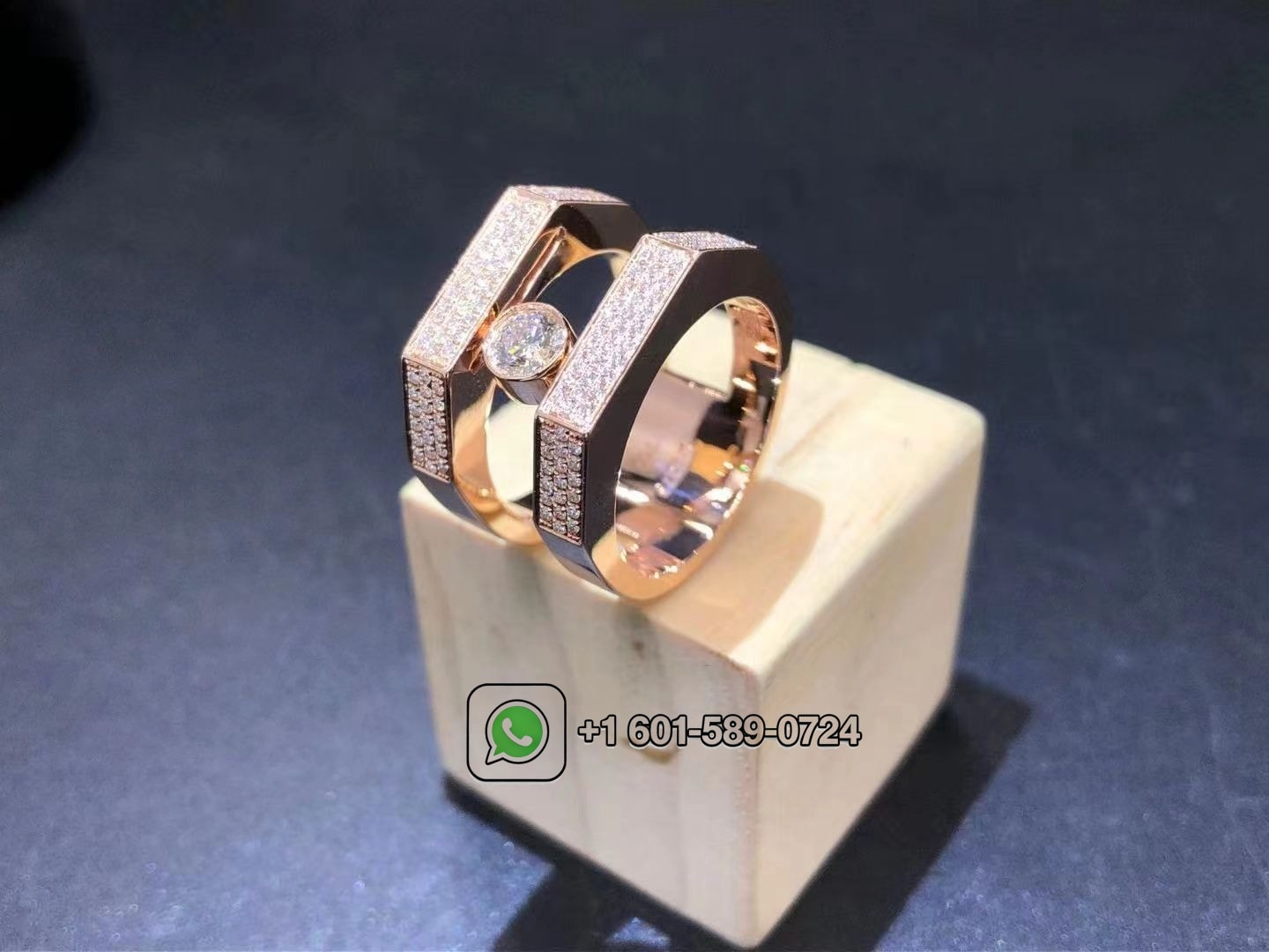 messika 18k rose gold move pei pave ring 6