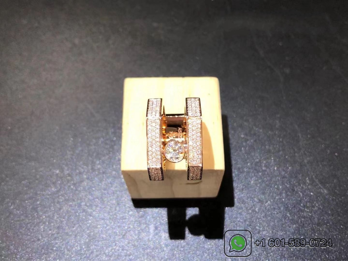 messika 18k rose gold move pei pave ring 7